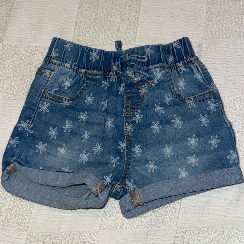 Flower Jean shorts
